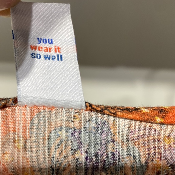 OLD NAVY ORANGE LONG SLEEVE FLORAL DRESS - Picture 6 of 7